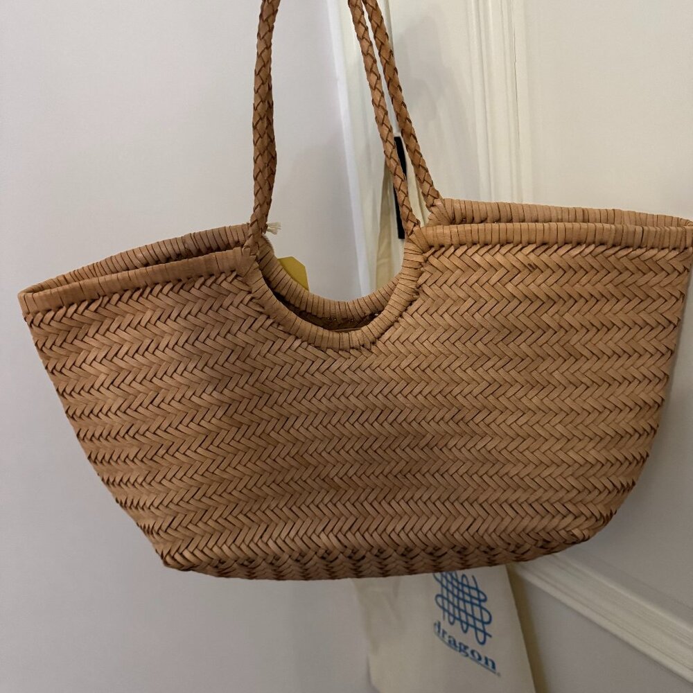 Dragon Diffusion Woven Leather Shoulder Bag | Large & Spacious